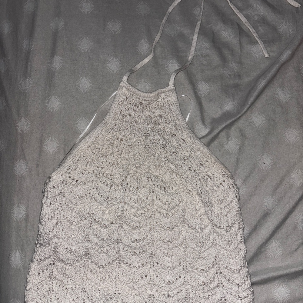 Olive & Oak White Crochet Tank Top